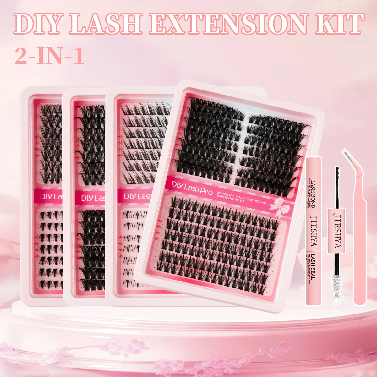 DIY Lash Clusters, Individual Segment False Eyelashes, Single Cluster Wear, Cat Eye Look, Extra Large Pack