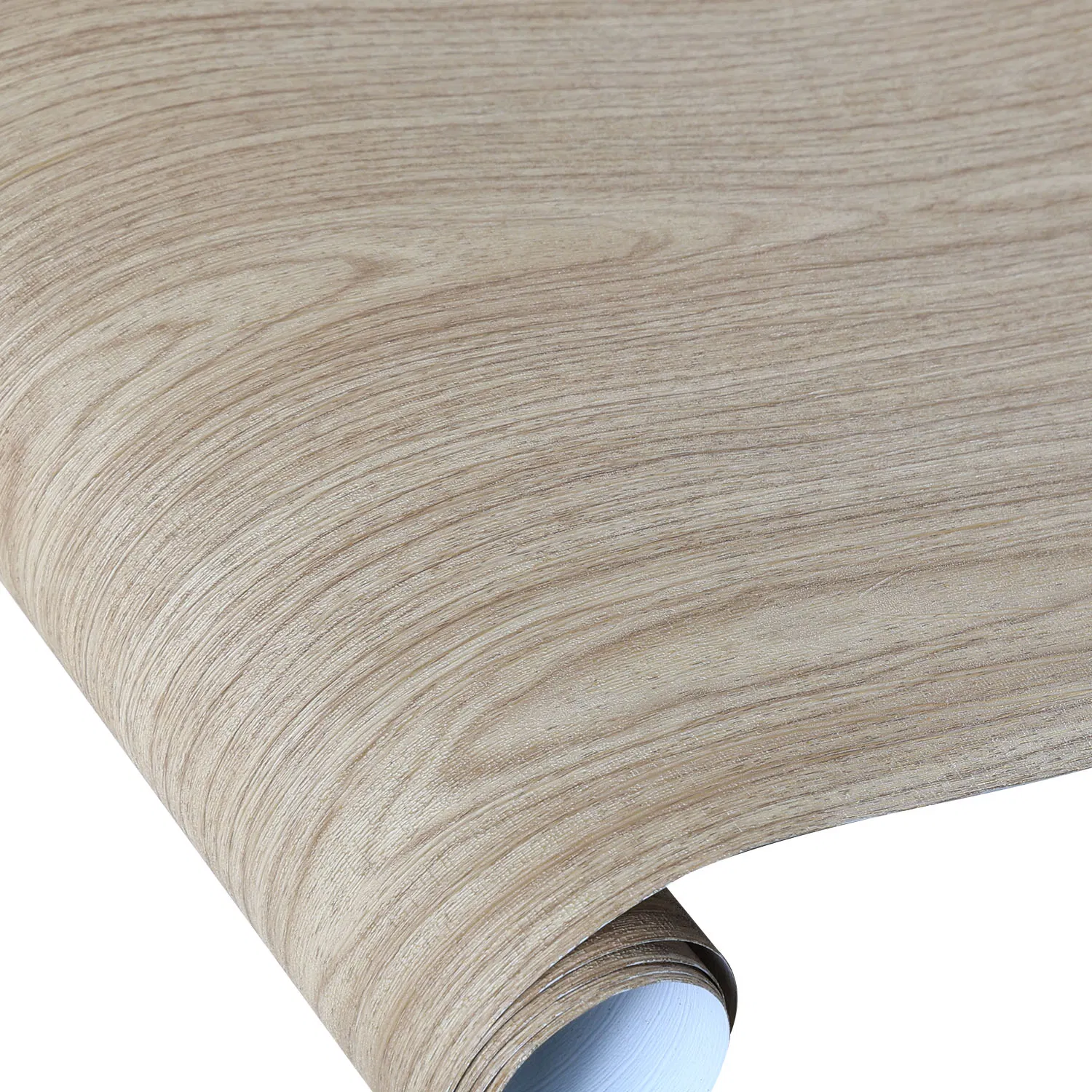 Factory Supply Wood Texture Embossed PVC Vinyl Film PVC Decorative Laminate Vacuum Press Wrapping PVC Film for Furniture Interior Door Wall PVC Film Rolls