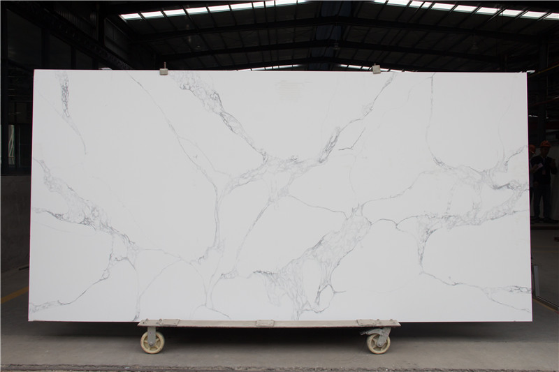 SF-1002 Artificial Engineered calacatta Quartz Slabs for Floor Wall Countertop  table bench bothroom