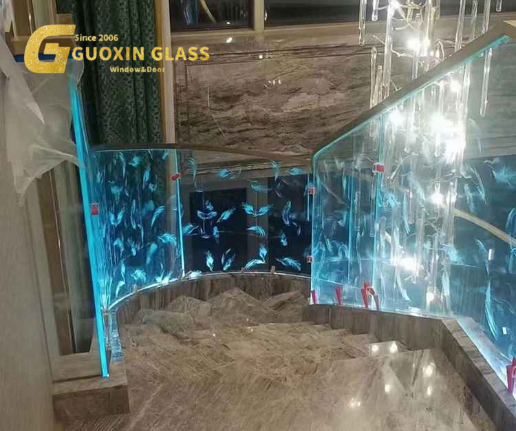 Custom Curved LED Glass with Unique Laser Etching Designs