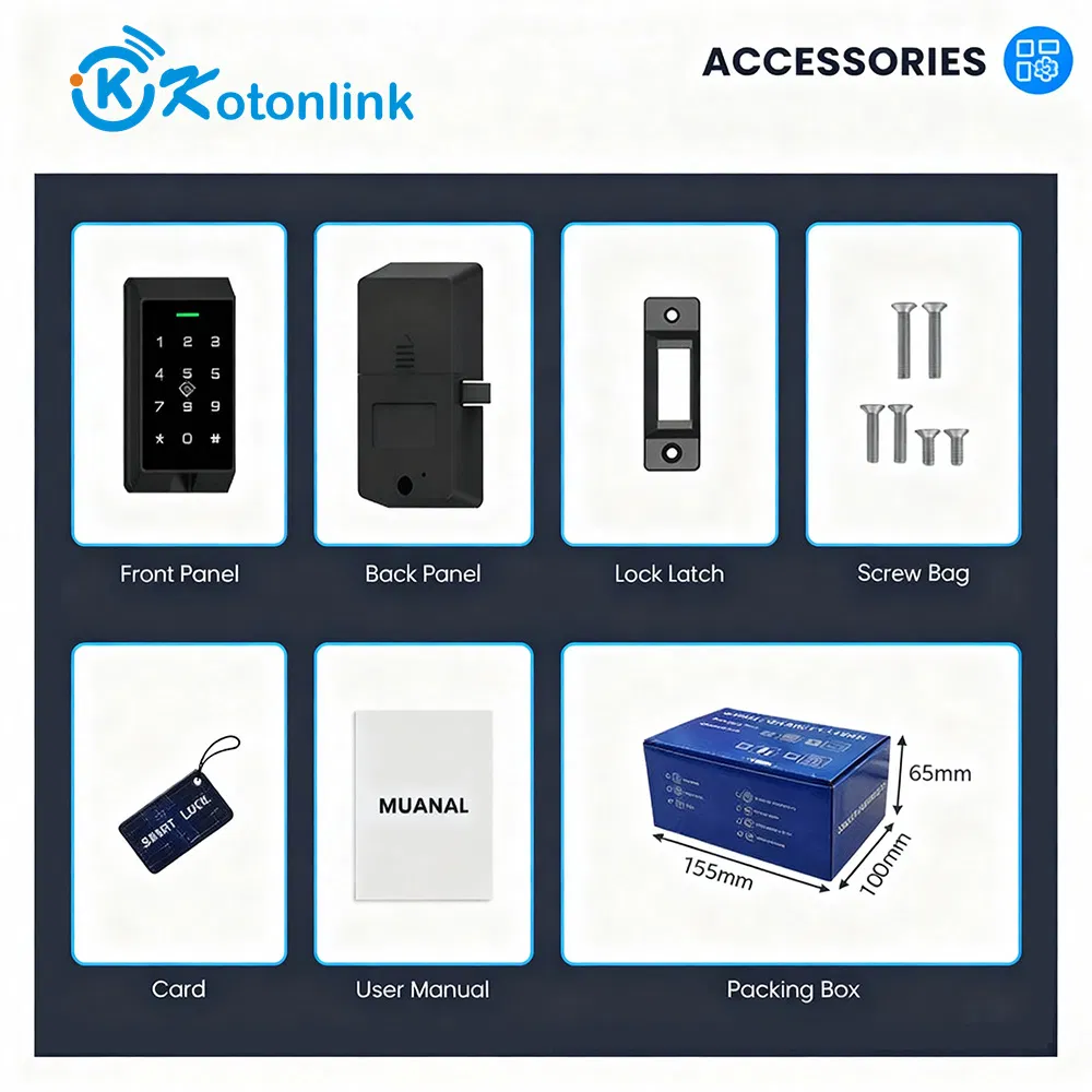 Tuya/Ttlock APP, IC Card, Password & NFC Smart Cabinet Lock