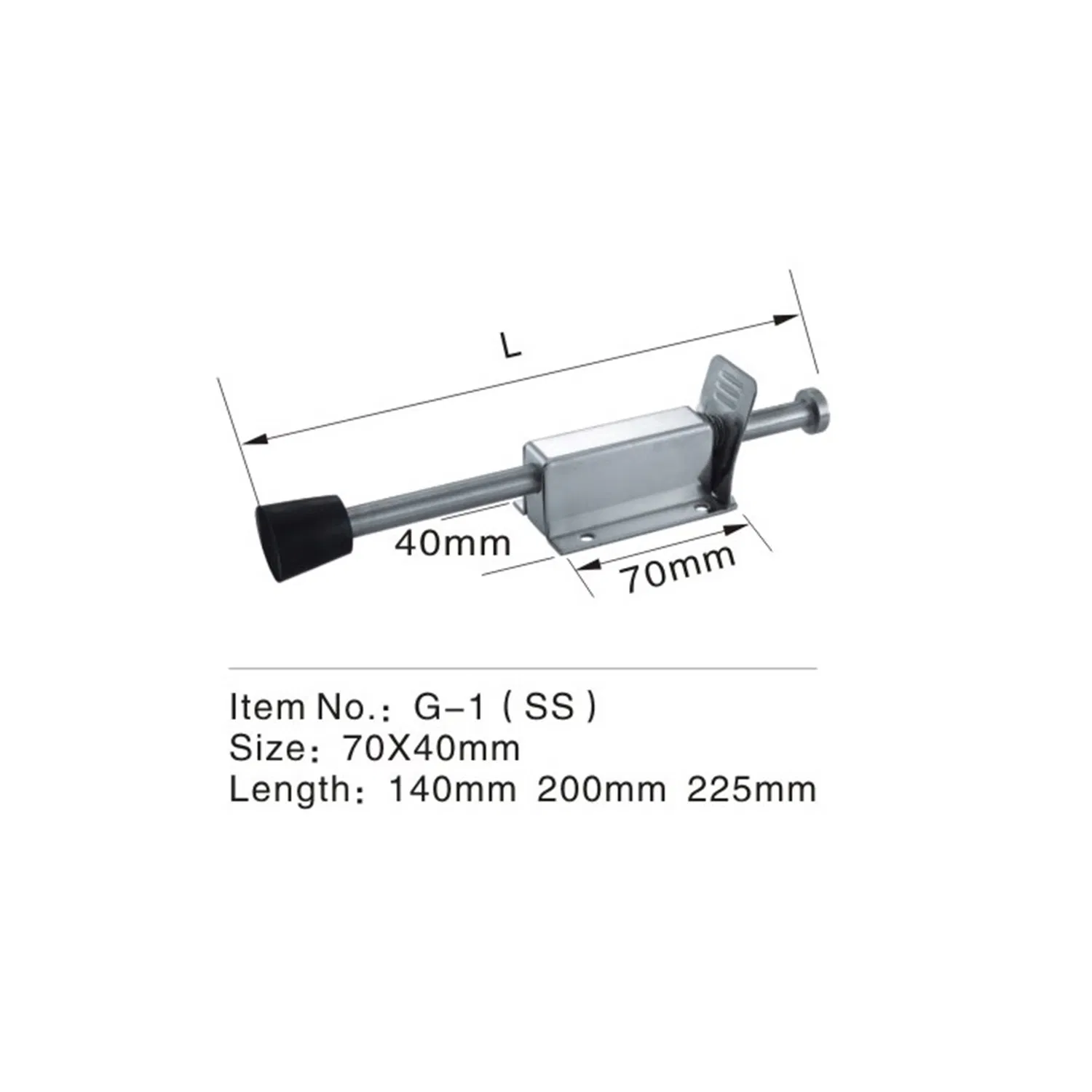 Zinc Alloy Metal Kickdown Easy Step Door Stopper Telescopic Door Lock Holder Stainless Steel Foot Operated Spring Door Holder