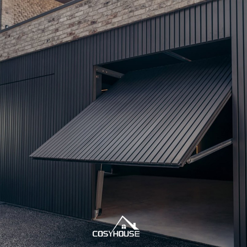 Premium Fluted Aluminum Folding Garage Door for Modern Villas with Automatic Remote