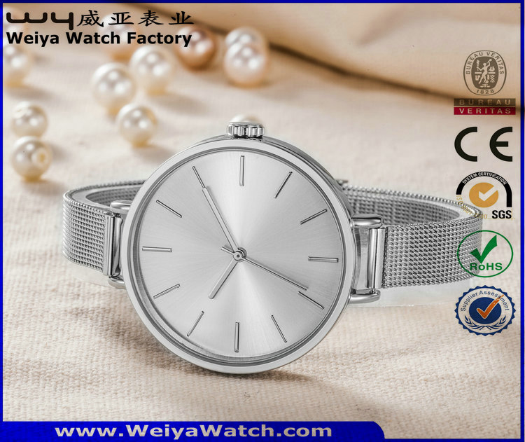 ODM Custom Fashion Leather Strap Ladies Classic Wrist Watch (WY-P17006B)