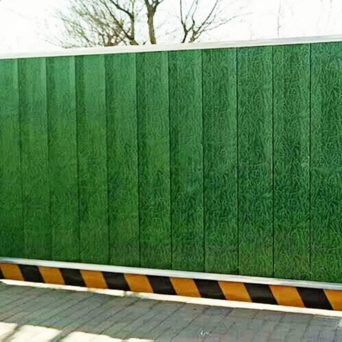 Heavy Duty Steel Corrugated Site Hoarding Panel for High Security Construction Zone Temporary Fencing