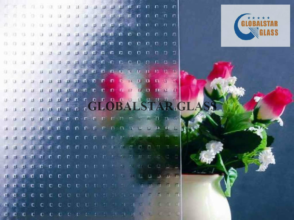 3-6mm Rolled /Textured /Figured /Patterned Glass with Bamboo/Flora/Mistlite/Nashiji/Wanji/Water/Rain B/Moru/Morgon/Chinchilla Pattern