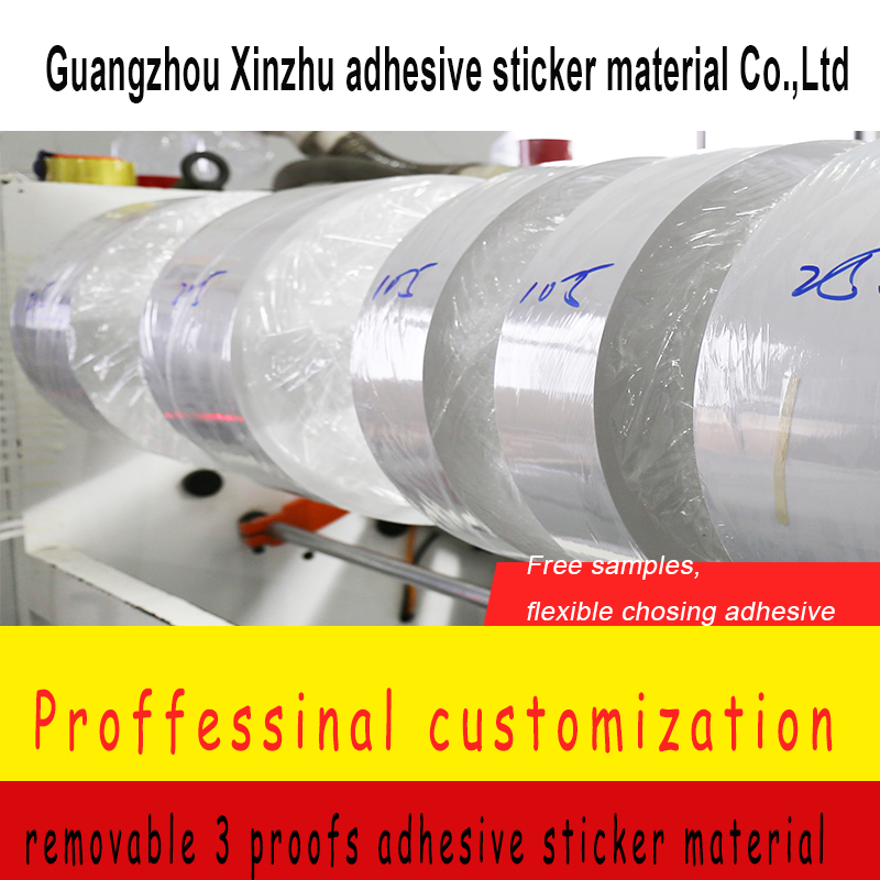 Removable Adhesive Three Proofs Thermal Adhesive Sticker Rolls Material Xzkj-1302