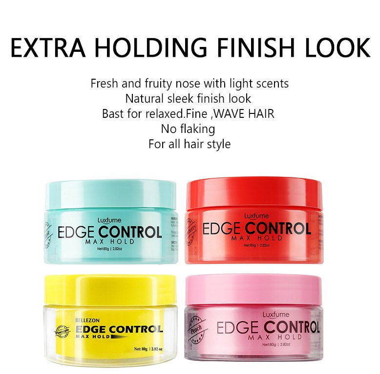 Super Strong Extreme Hold Glitter Shine Jam Braid Gel 4c Hair Wax Edge Control Extra Hold No Flaking Non Greasy Apple Scented Strong Hold Hair Edge Control Gel