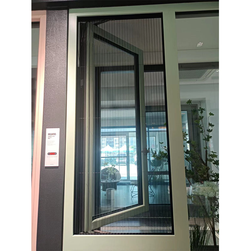 High Security Impact Casement Window Double Glazing Aluminum Wood Frame Window