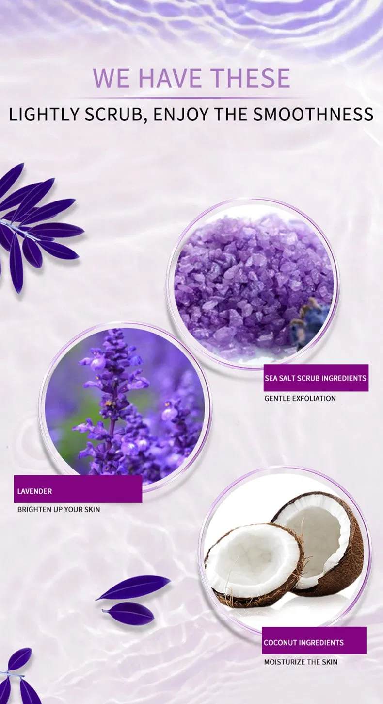 Lavender Rose Body Face Scrub Cleansing Exfoliating Whitening Custom Body Scrub