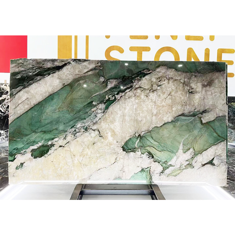 Luxury Brazil Translucent Granite Marble Natural Green Quartzite Slab Gaya Moss Emerald Brazilian Green Quartzite