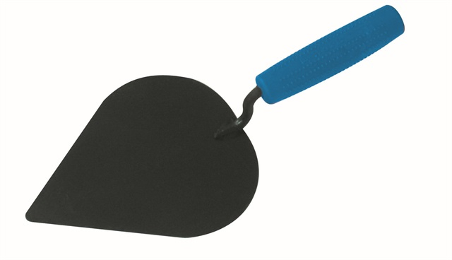Black Bricklaying Trowel, Plastic Handle, Trowels, East European Type, Quadrate