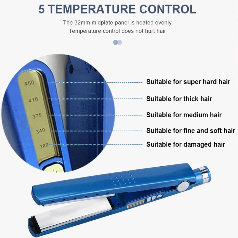 Customizable Design Anti Scalding Portable Stand Base Light Weight Mini 450 Degrees Hair Straightener Flat Iron