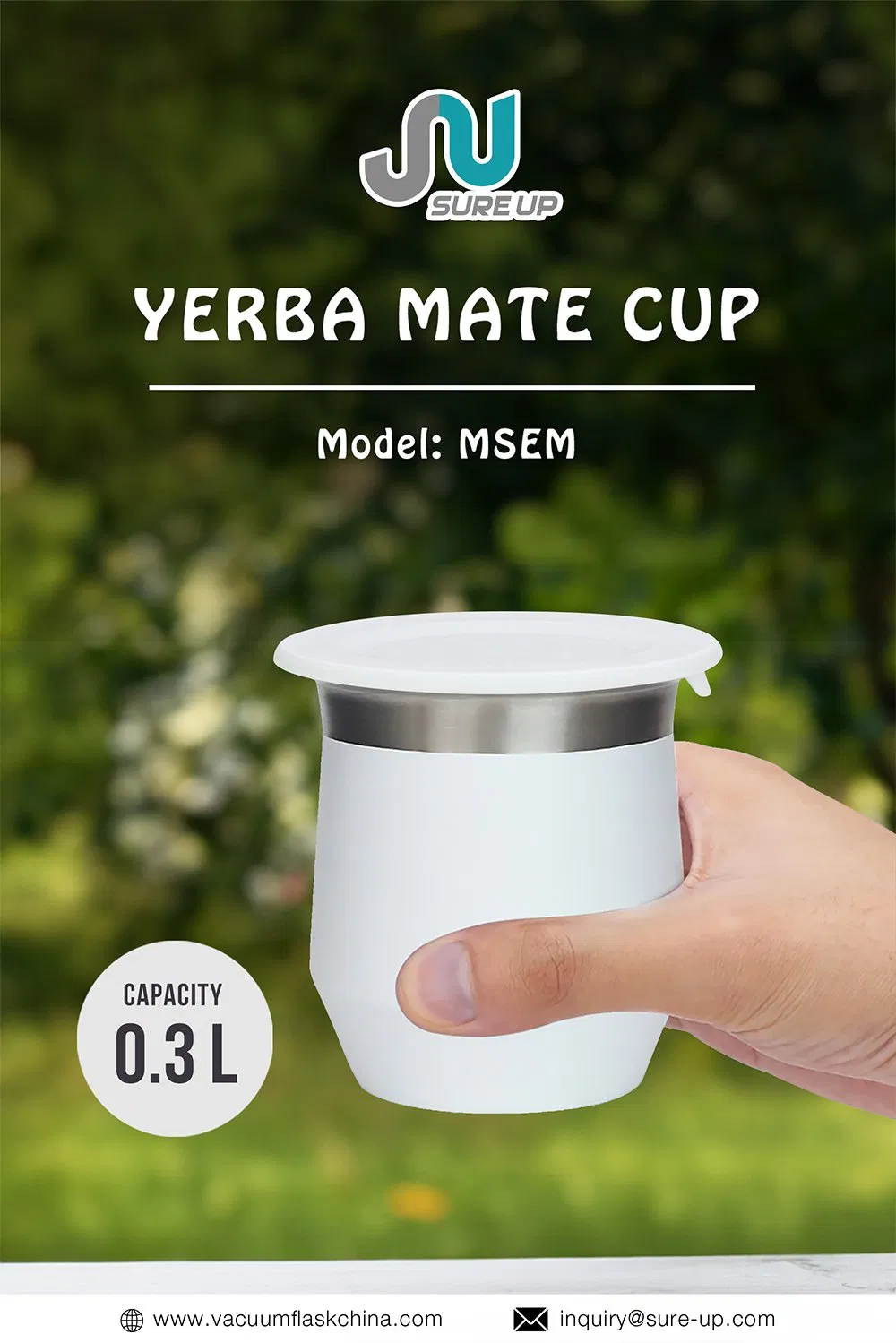 Modern Argentine Yerba Mate Tea Double Wall Stainless Steel Mug