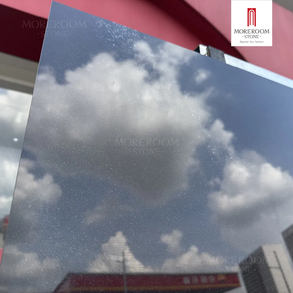 Artificial Onyx Slab Black Sintered Stone Panel for Club and Bar Interior