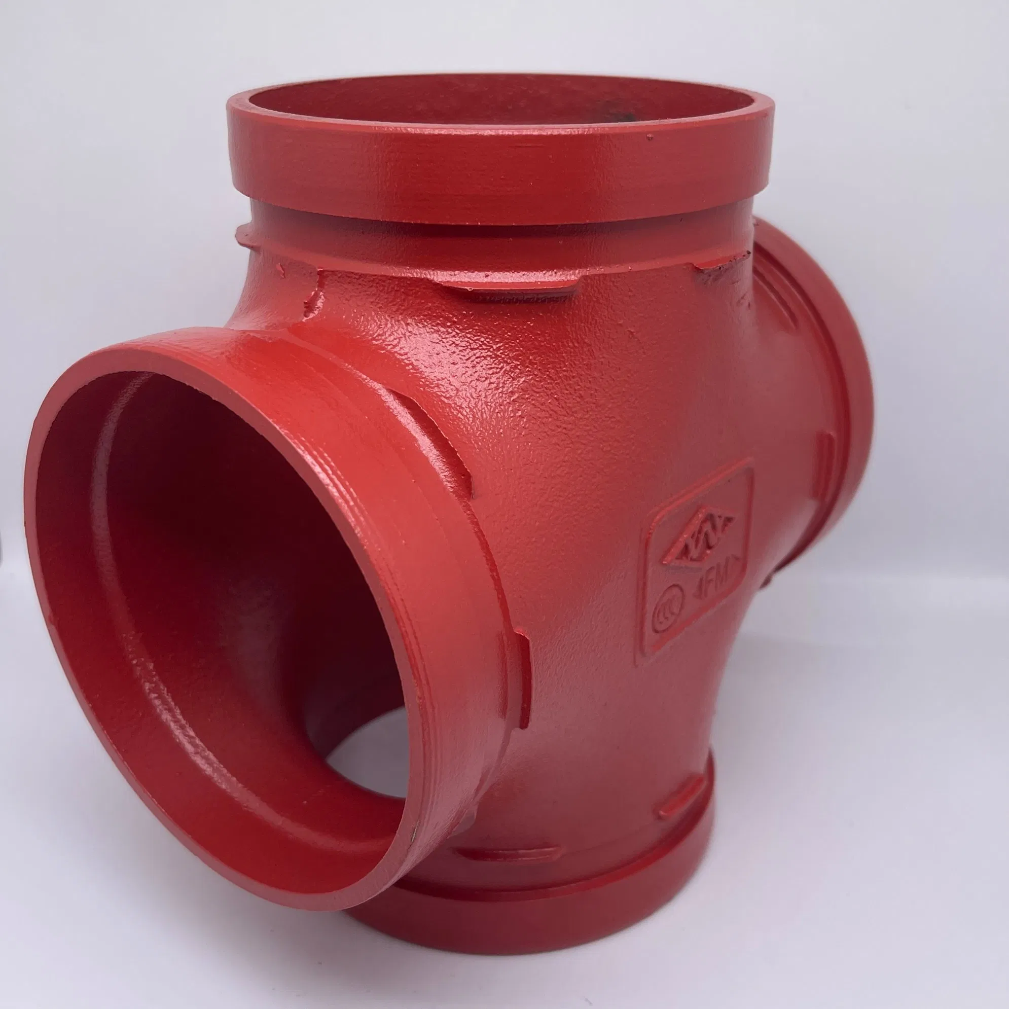 Grooved Ductile Iron Pipe Fitting Fire Control Elbow Tee Cross Coupling Cross