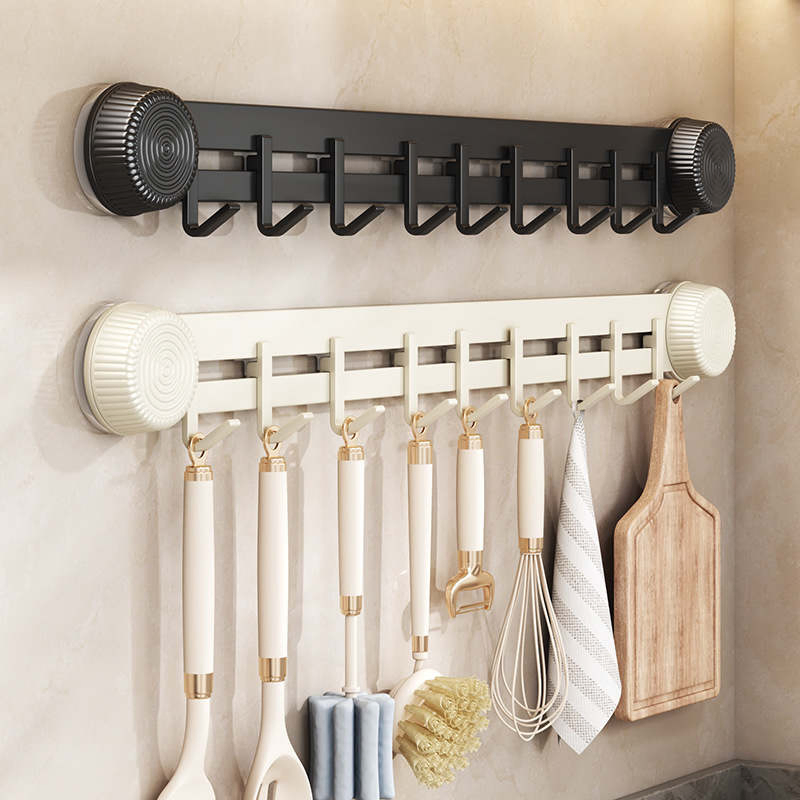 Strong Suction Cup, No Punching, Kitchen Bathroom Adhesive, One Row Hook