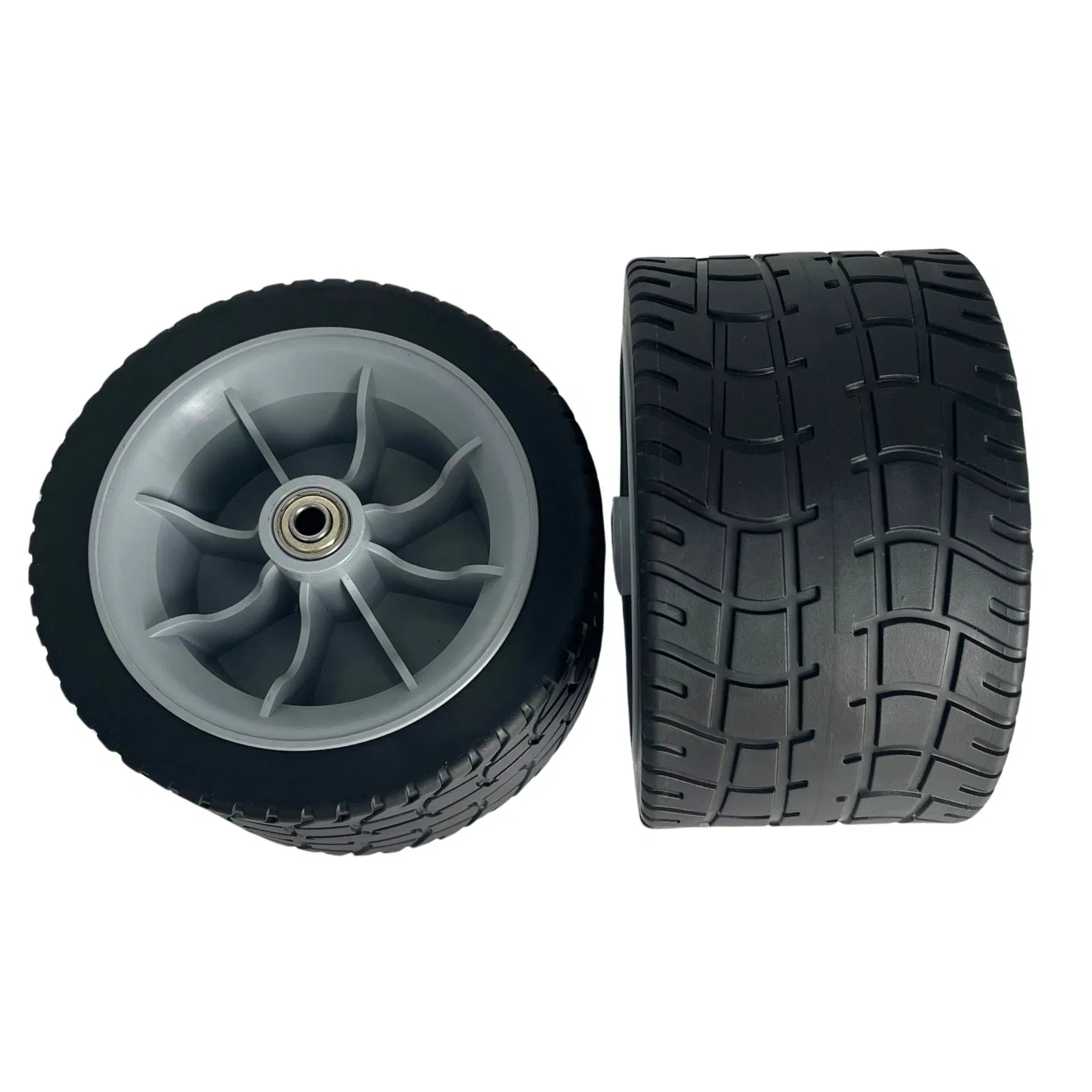 PVC0704 7 Inch 7X4" PU Polyurethane Foam Wheel for Beach Folding Wagon Trolley Cart