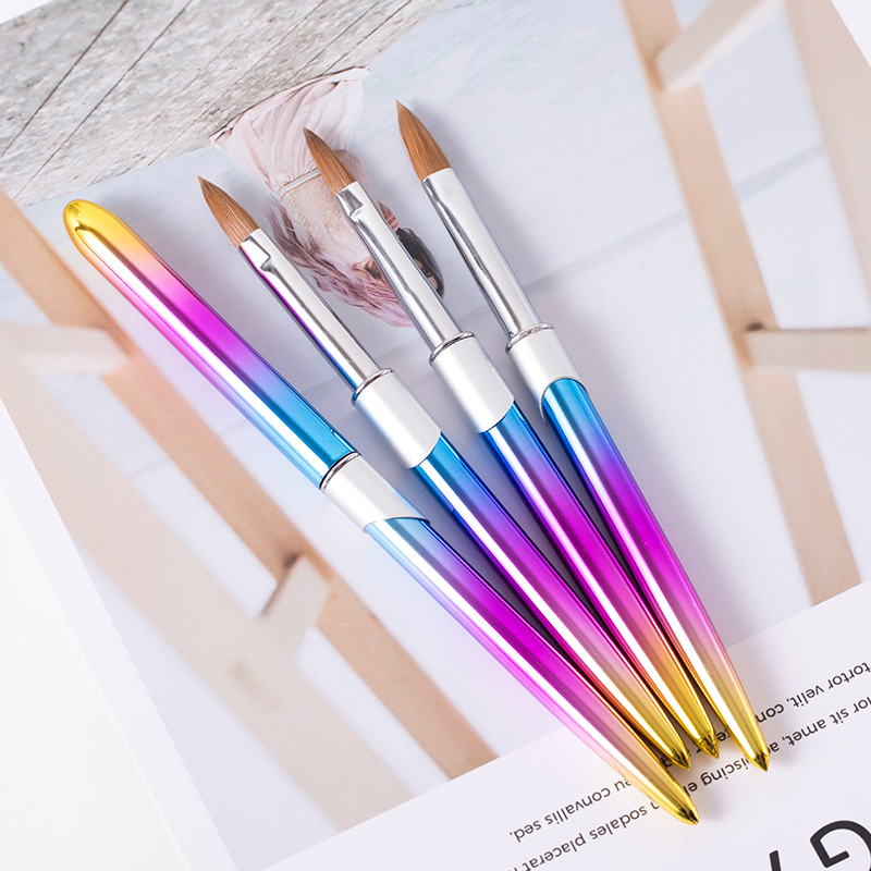 Guyo Pincel Kolinsky Acrylic Nail Brush with Metal Handle
