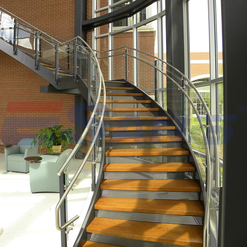 Esang Glass Balustrade Brushed Handrail Accessories Staircase Railing for Commercial Office/Hotel/School/Hospital