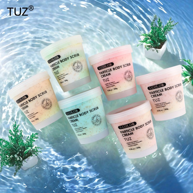 280g 6 Types Amino Acid 3 Color Particle Body Scrub Cream