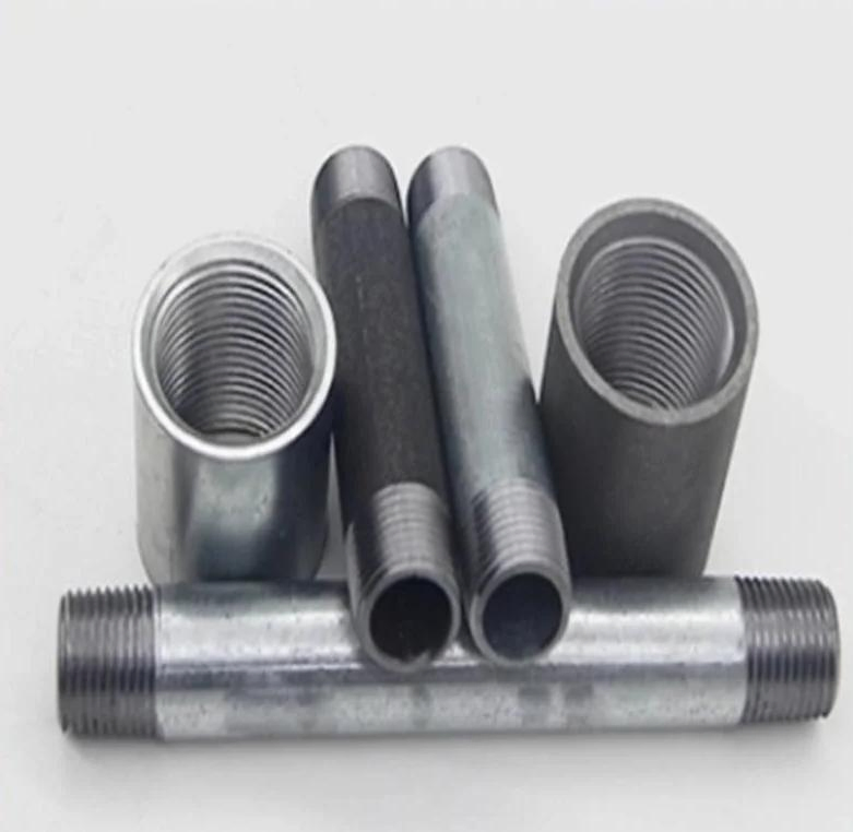 Durable Steel Pipe Fittings with Threaded Nipples for Versatile Connections