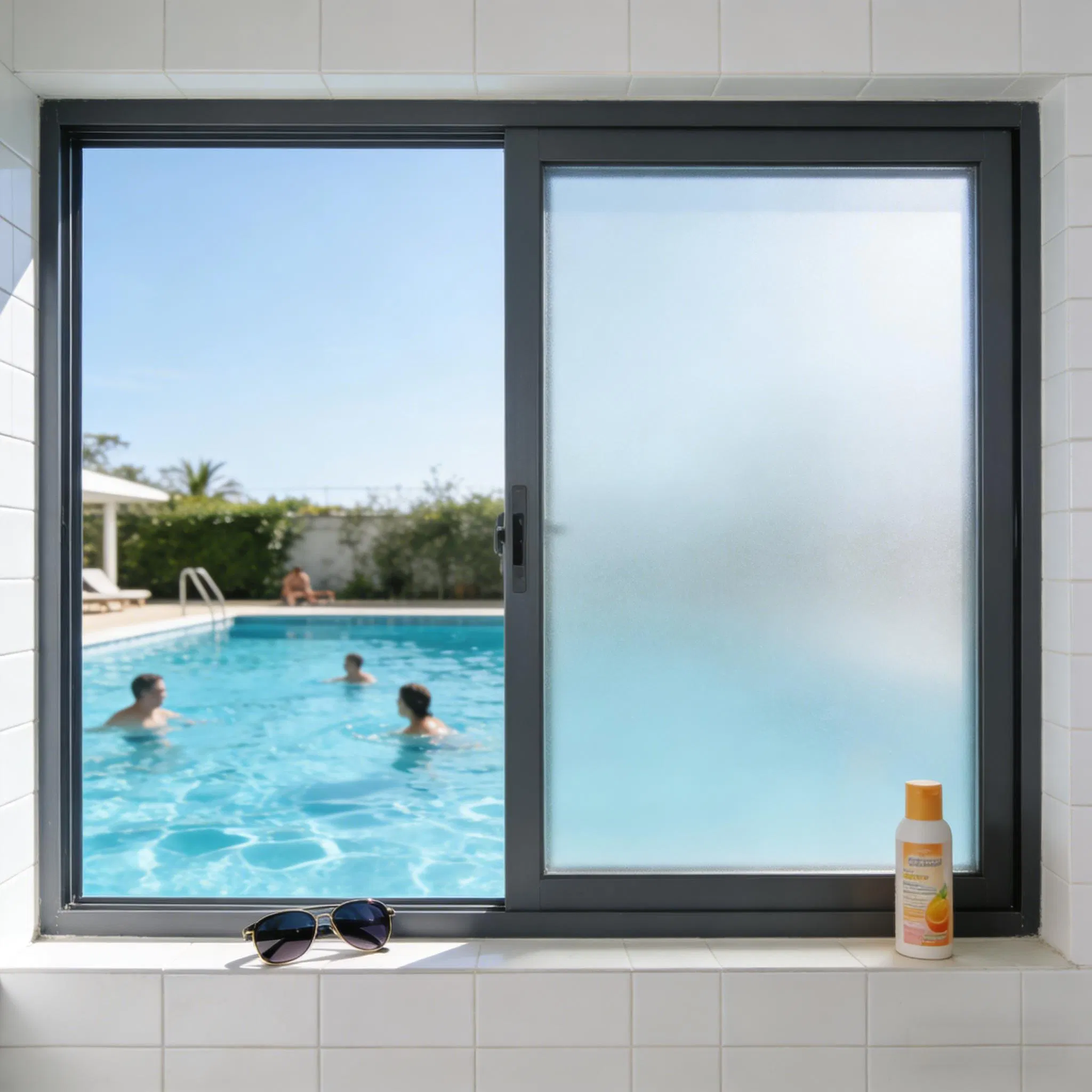 Stylish Wood Grain Transfer Sliding Window Made of Aluminum Alloy