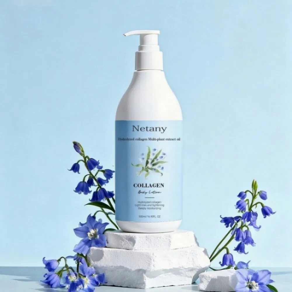 Best Body Care Floral Fragrance Gel Dry Skin Hyaluronic Acid Non-Greasy Turmeric Body Lotion Bottle