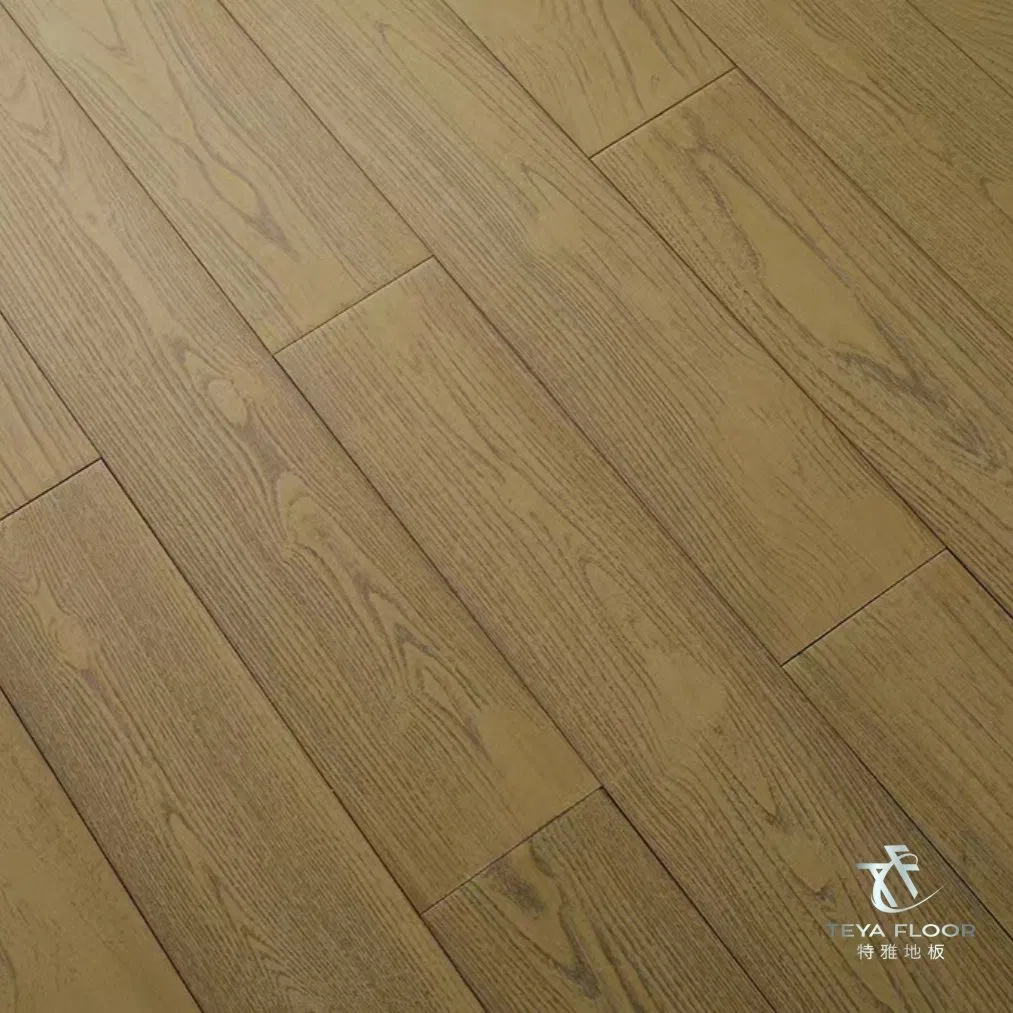 Chinese Teak Brown Color Prefinished Locust Hardwood Flooring