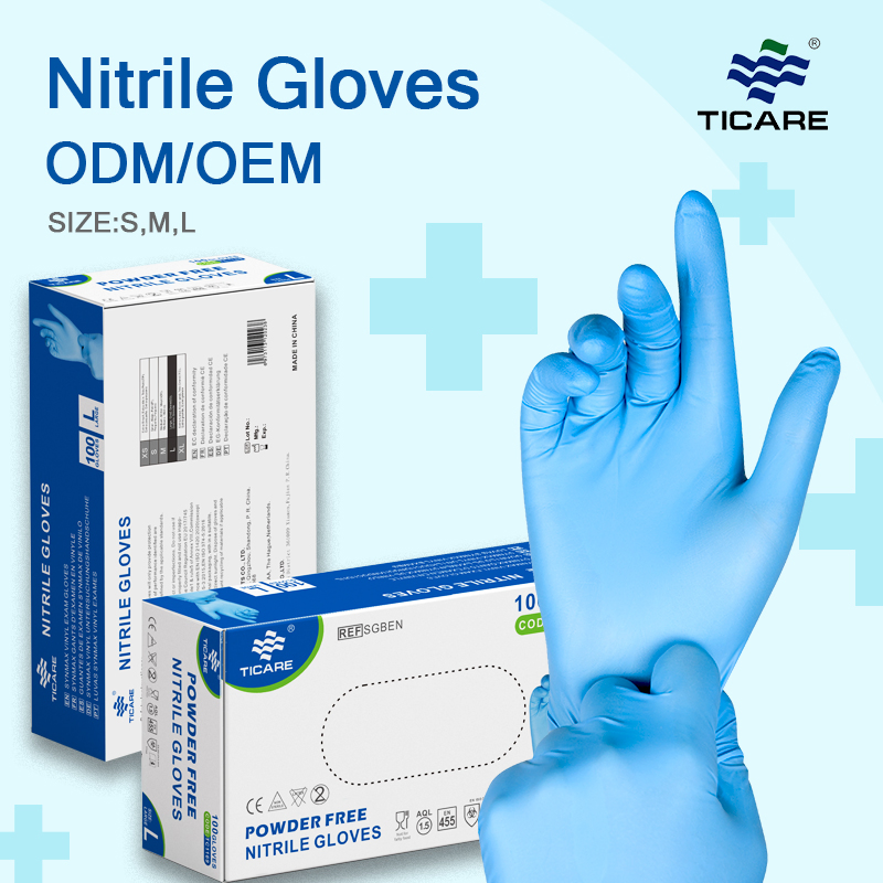 Wholesale No Dusk Industrial Medical Long Cuff 6 8 Mil Nitrile Gloves Box of 100