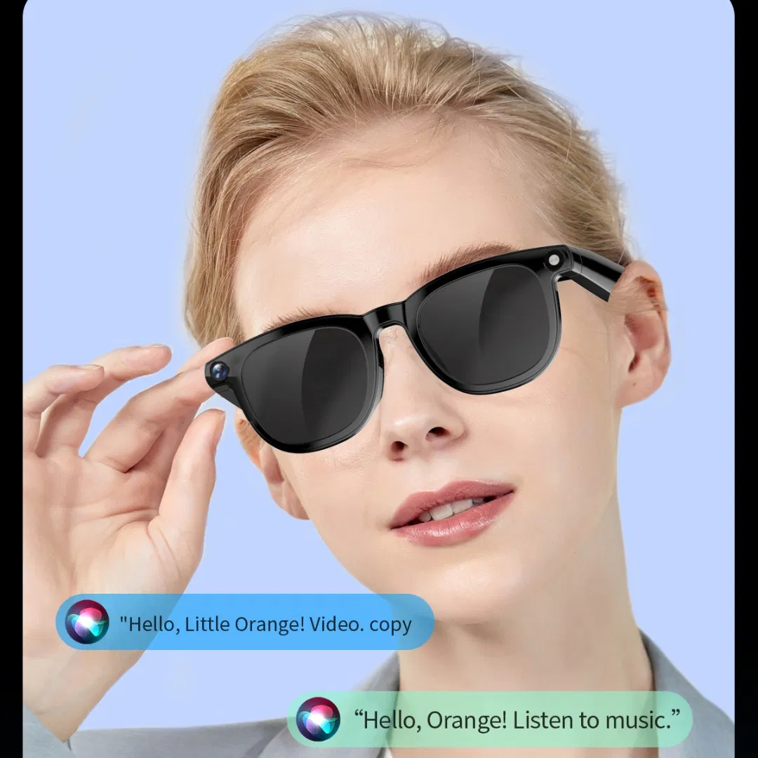Ai Translation 8MP Eyeglass 360°Surround Sound Eyewear Sunglasses Video Object Recognition Smart Glasses with Camera