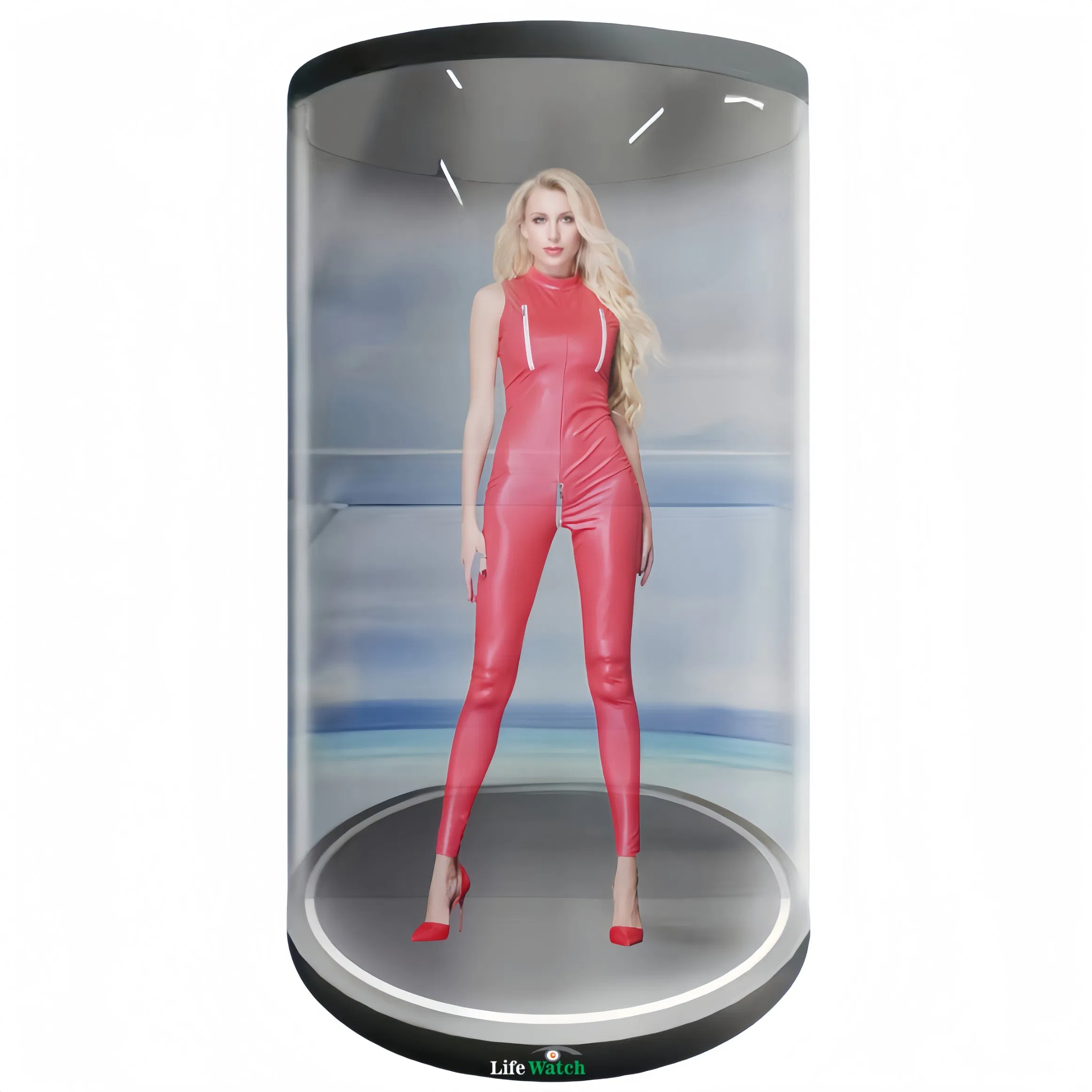 Ai 3D Hologram 75inch 4K Digital Human Interactive Cabinet Column Tube