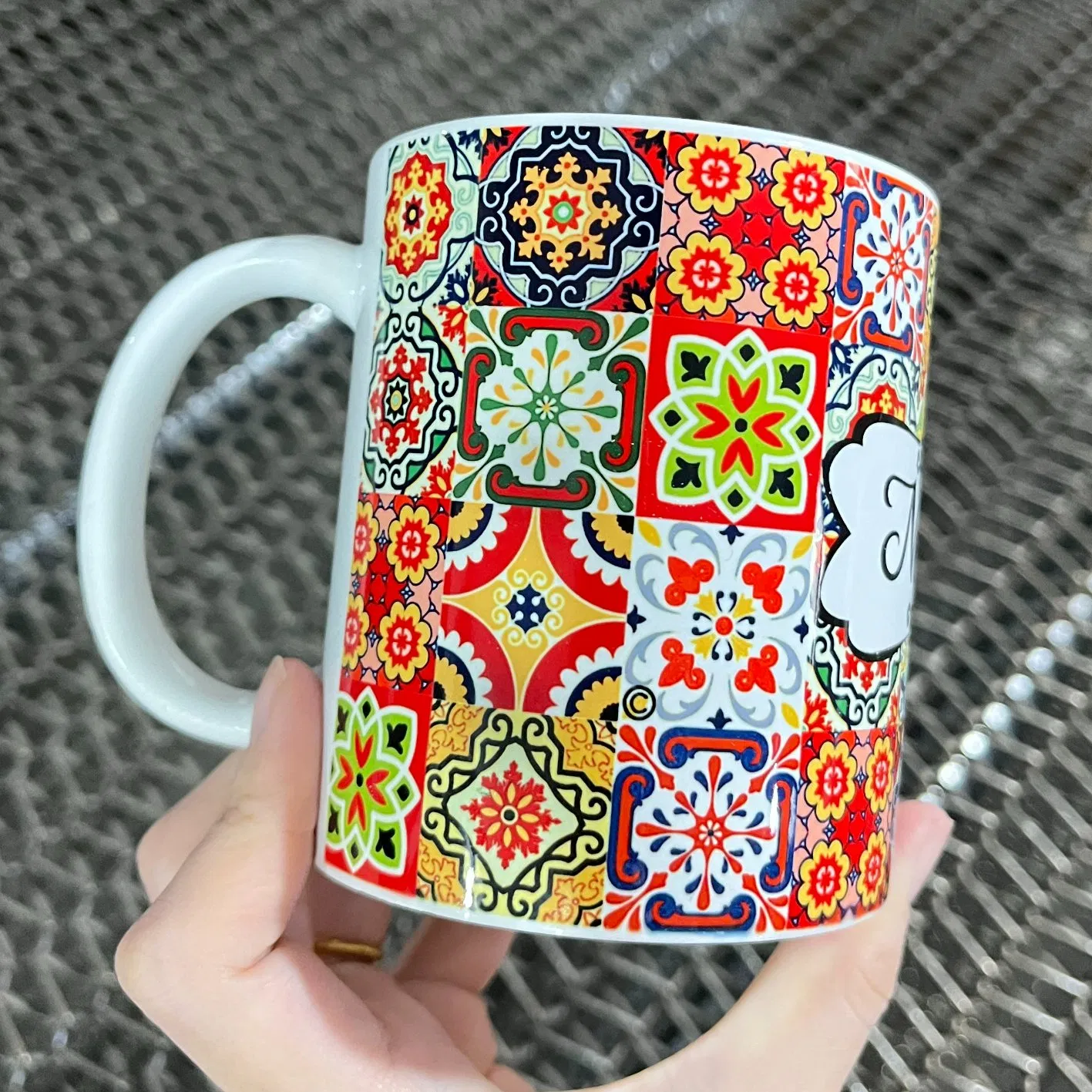 Белая керамическая кружка 11oz для сублимации с логотипом