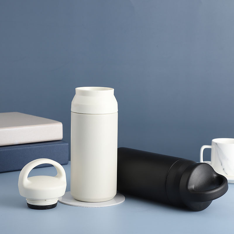 Double Wall Ss 350ml 500ml Eco Steel Vacuum Insulated Cycling Water Bottles with Handle