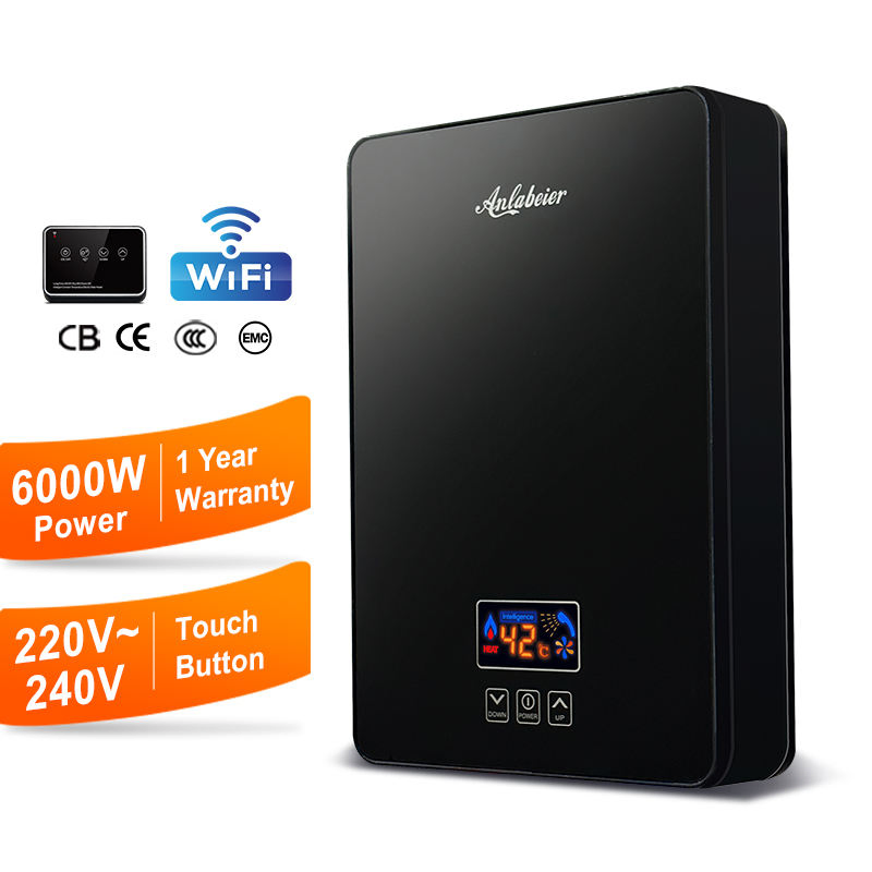 Smart LED Digital Tankless Electric Water Heater for Bathrooms