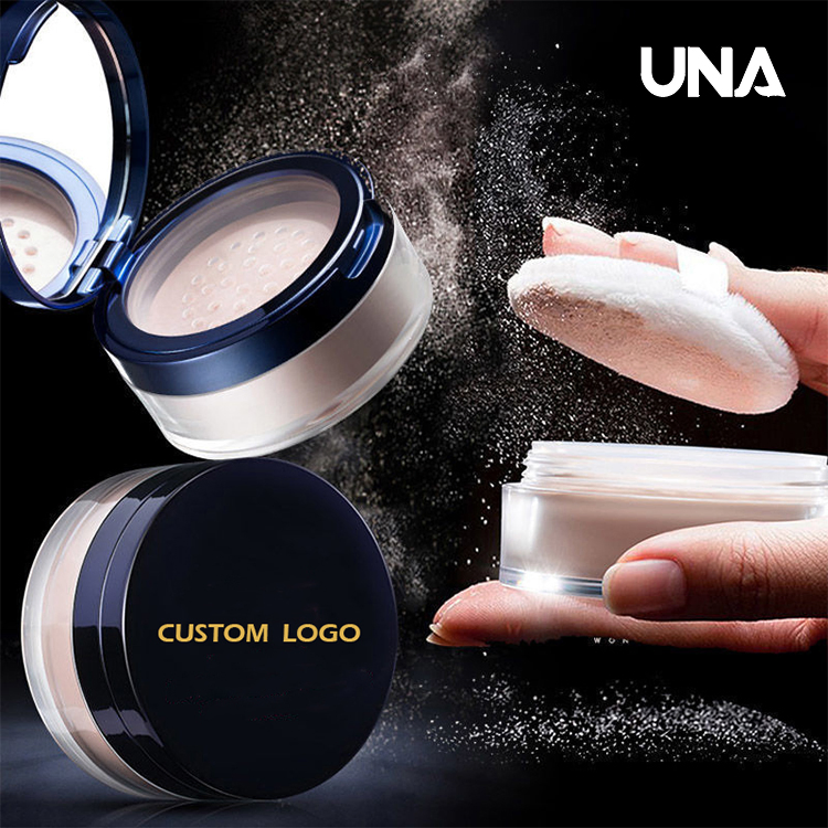OEM ODM Private Label Long Lasting Oil Control Concealer Primer Face Makeup Setting Loose Powder with Puff