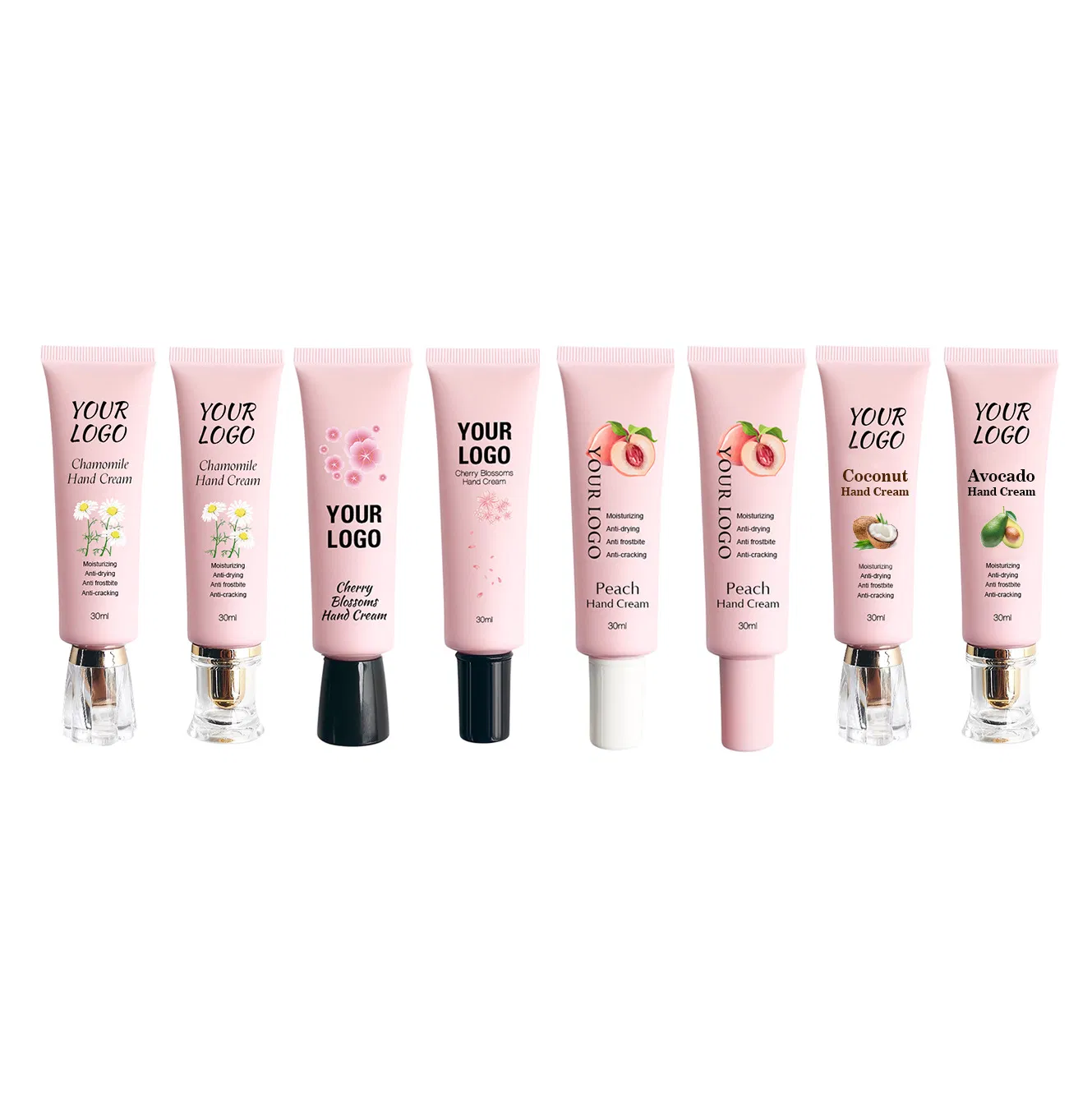 Custom Private Label Natural Organic Sakura Fruits Coconut Peach Whitening Moisturizing Hand Cream Lotion