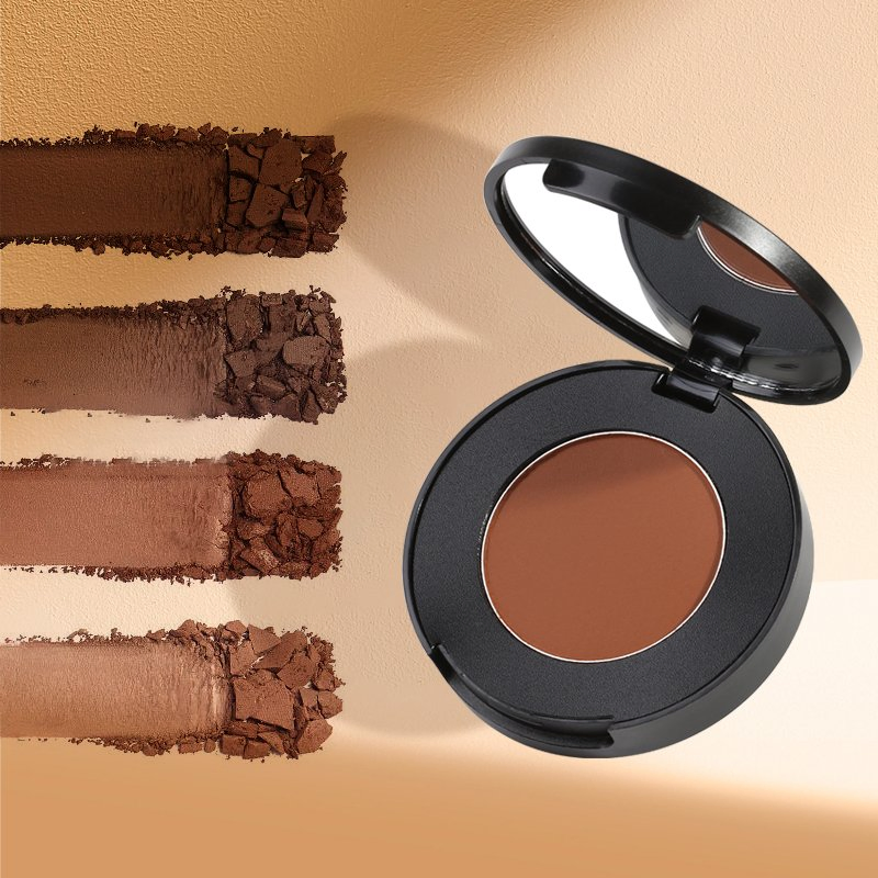 12 Colors Matte Black Container Lightweight Loose Powder Smooth Sweatproof Vegan Powder