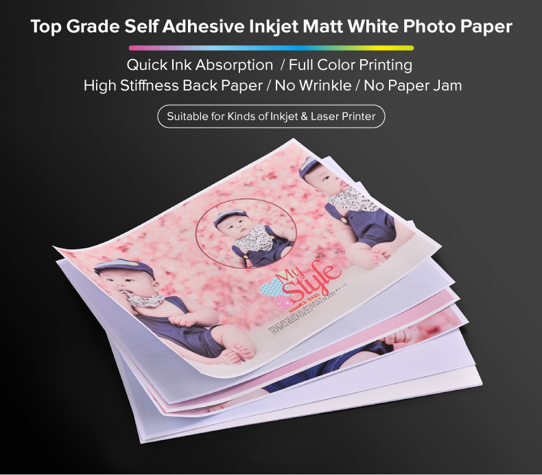 Art Sticker Rightint Carton A4, OEM "Marketplace" Adhesive Photo Paper