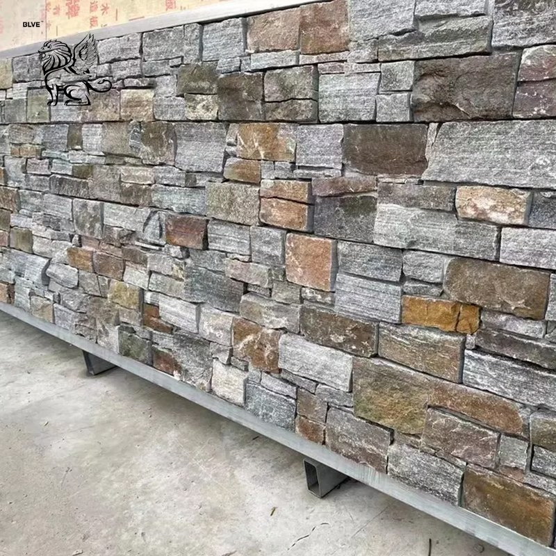 House Building Decoration 3D Natural Stone Veneer Slate Culture Stone Cladding Exterior Wall Panel Wholesale