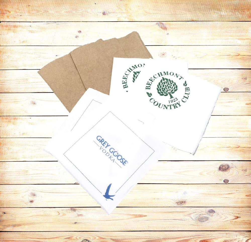 100% Virgin Wood Pulp Personalized Beverage Cocktail Napkins Party Favors Custom Wedding Paper Napkins