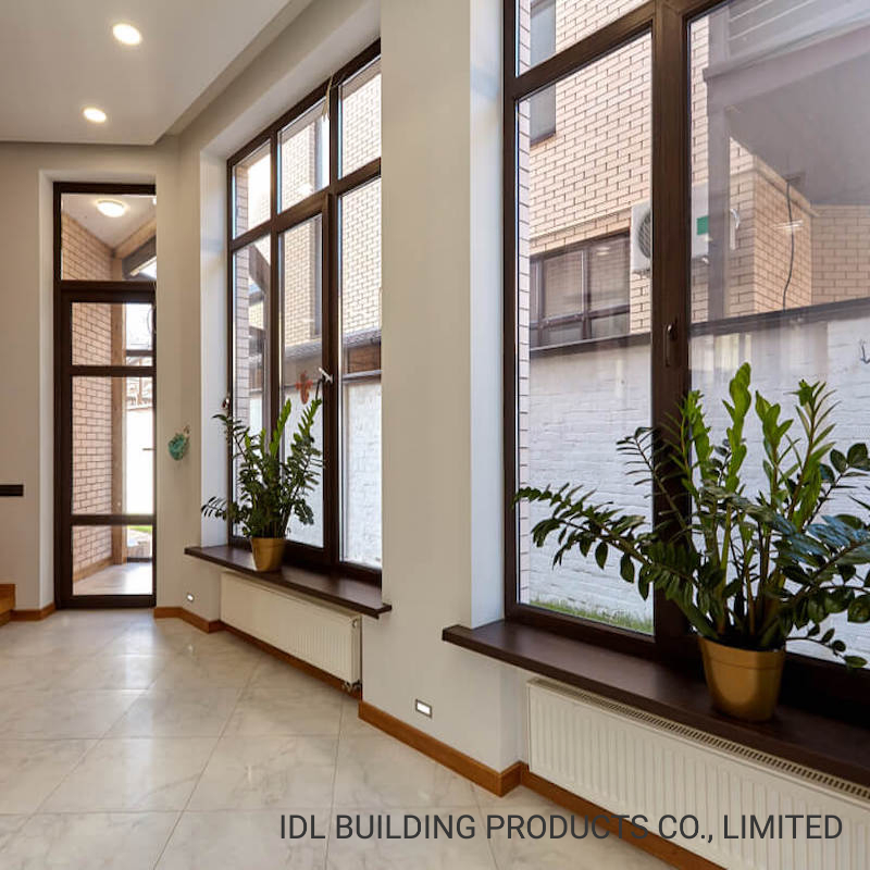 Double Glazing UPVC Window PVC Double-Faced Hollow Toughened Glass Provides Good Sound Insulation, Heat Insulation Casement Windows