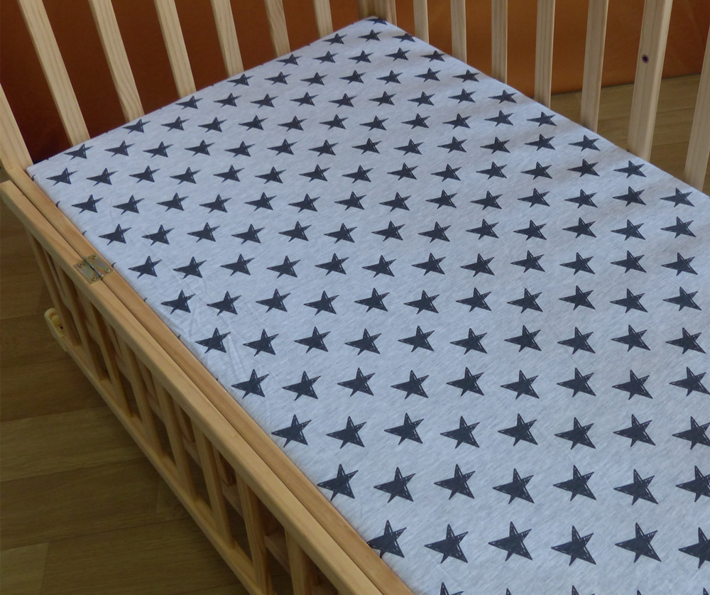 100% Cotton Jersey Knit Fitted Crib Sheet Baby Cot Sheet