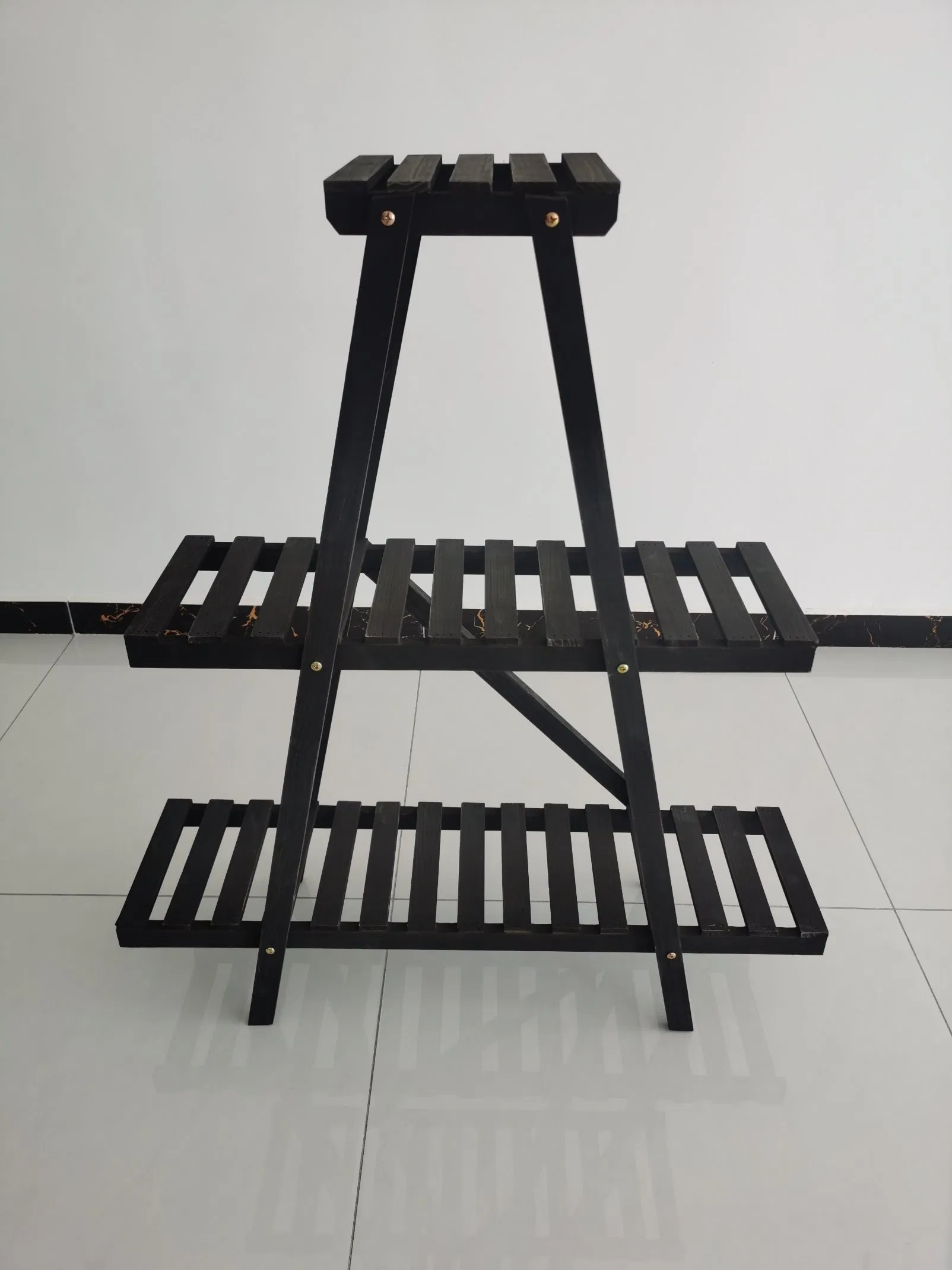 Wholesale Reclaimed Wood Garden Folding Eco Wooden Flower Stand Shelf