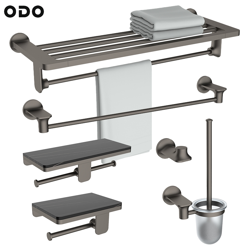 Комплект настенных аксессуаров для ванной в современном стиле