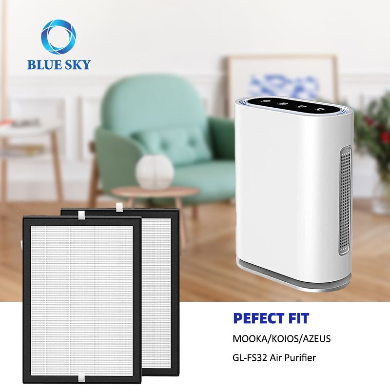 High Efficiency True HEPA Activated Carbon Replacement Filters for Mooka and Koios Azeus Gl-Fs32 Large Multi-Layer Air Purifier