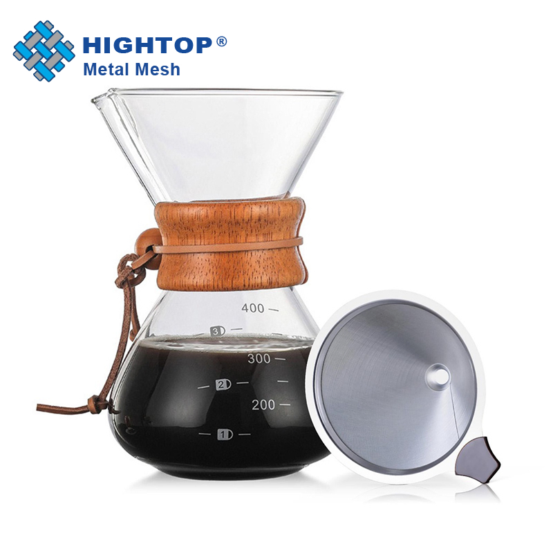 Custom 400ml 600ml 800ml Borosilicate Glass Pour Over Coffee Maker Glass Coffee Pot with Filter