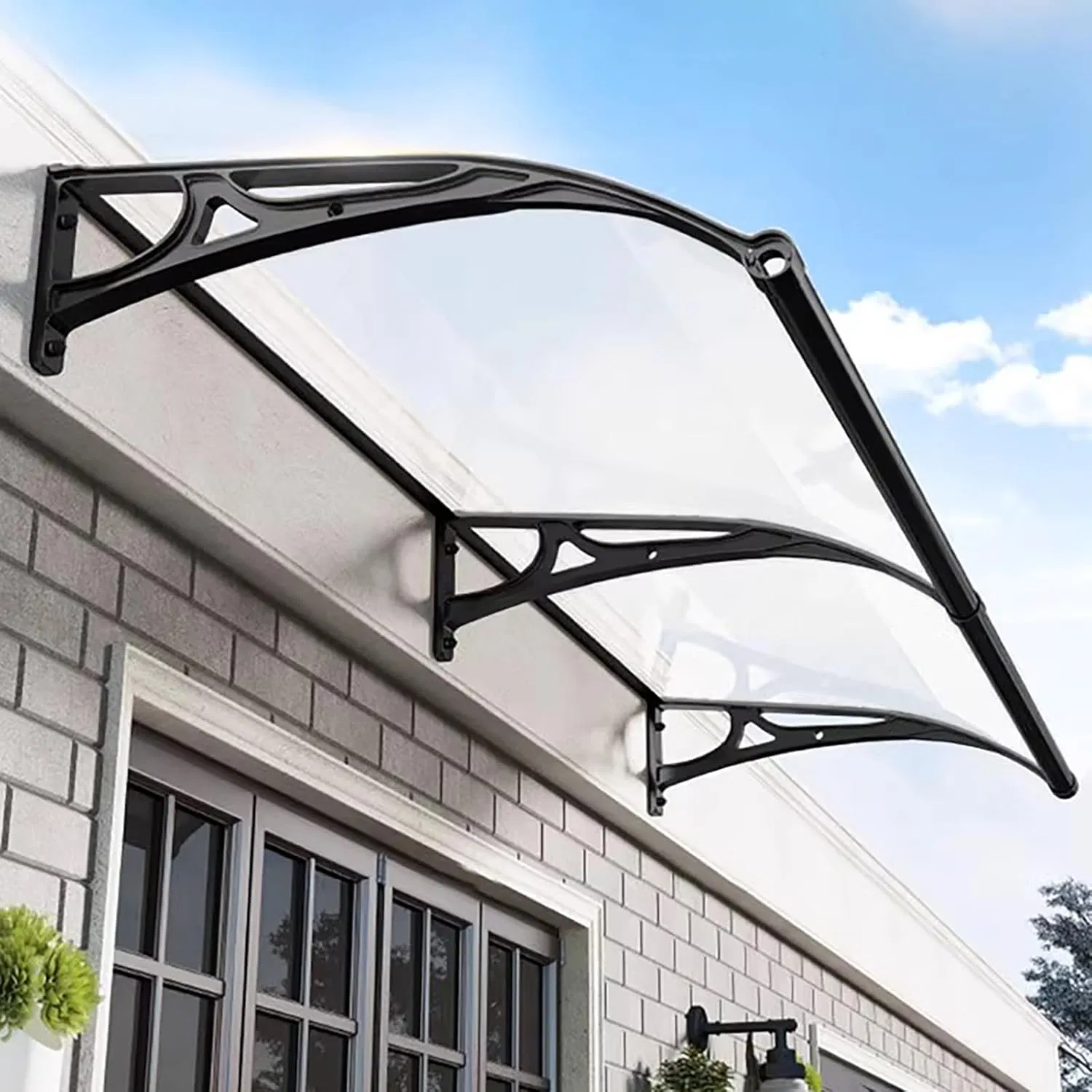 Aluminum Alloy Large Sink Window Awning, UV Rain Snow Protection Awning