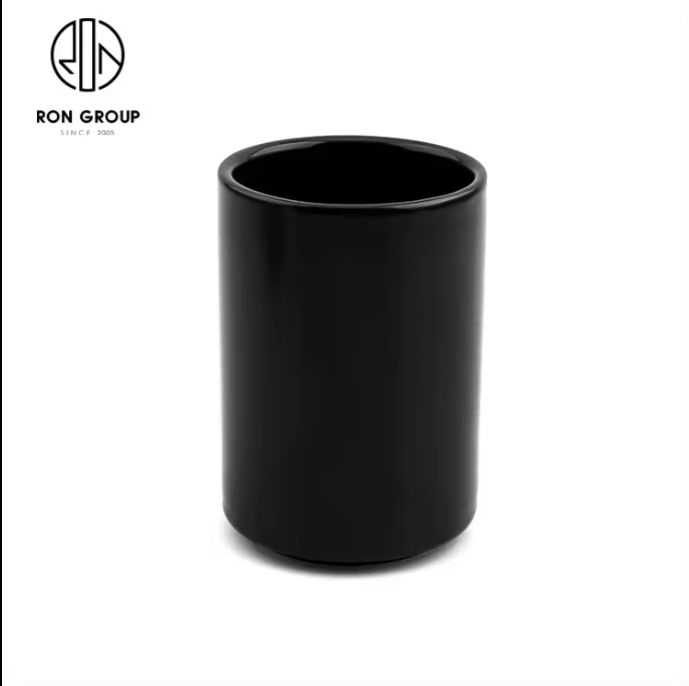 Nice 30 Ml Ceramic Black Wholesale Restaurant Luxury Cup and Saucer Set