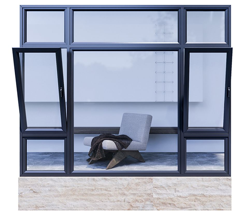 Customdouble Glazed Toughened Glass for Insulation Rain Wind Resistance Nova Aluminium Casement Window